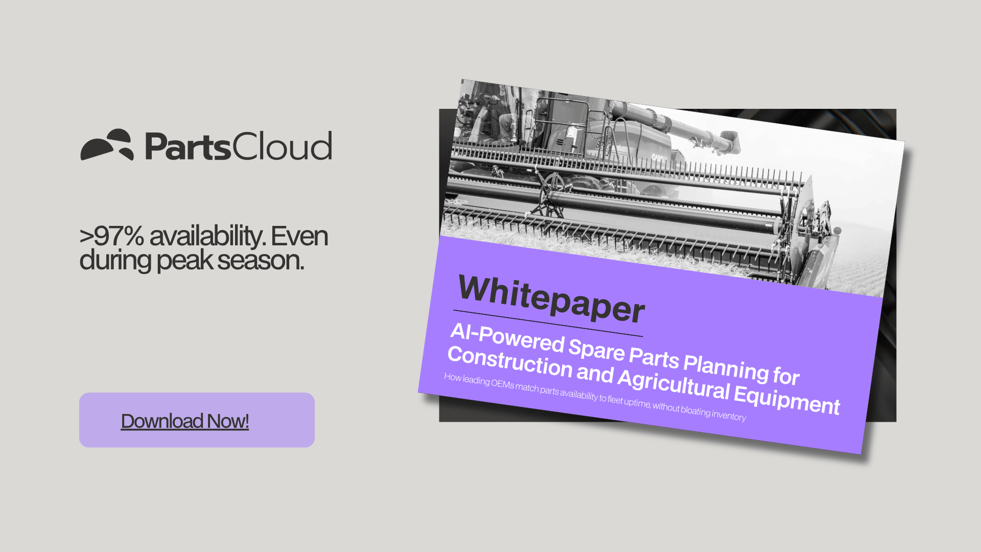 Whitepaper: AI-Powered Spare Parts Planning For Construction and Agricultural Equipment