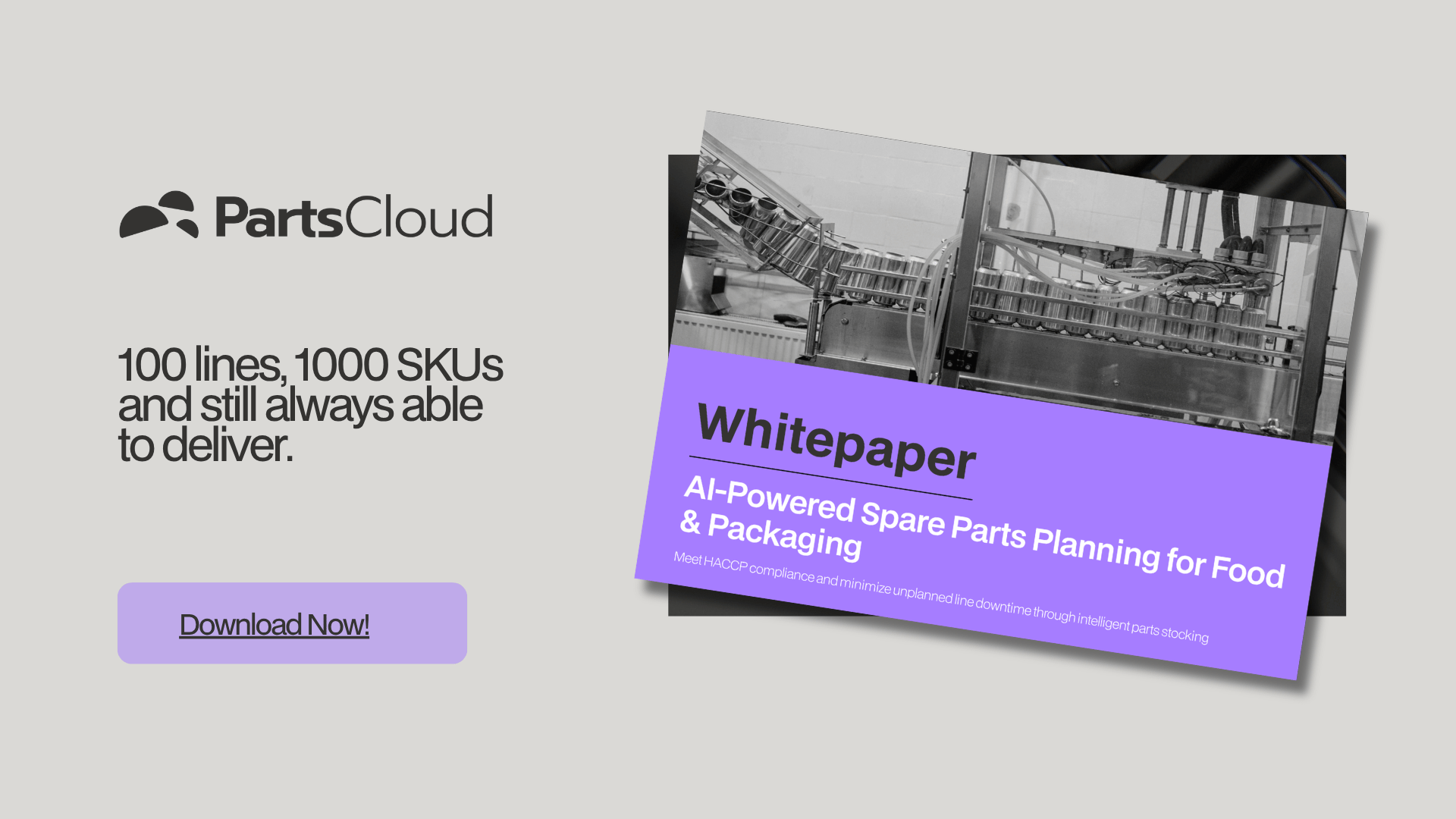 Whitepaper: AI-Powered Spare Parts Planning For Food and Packaging